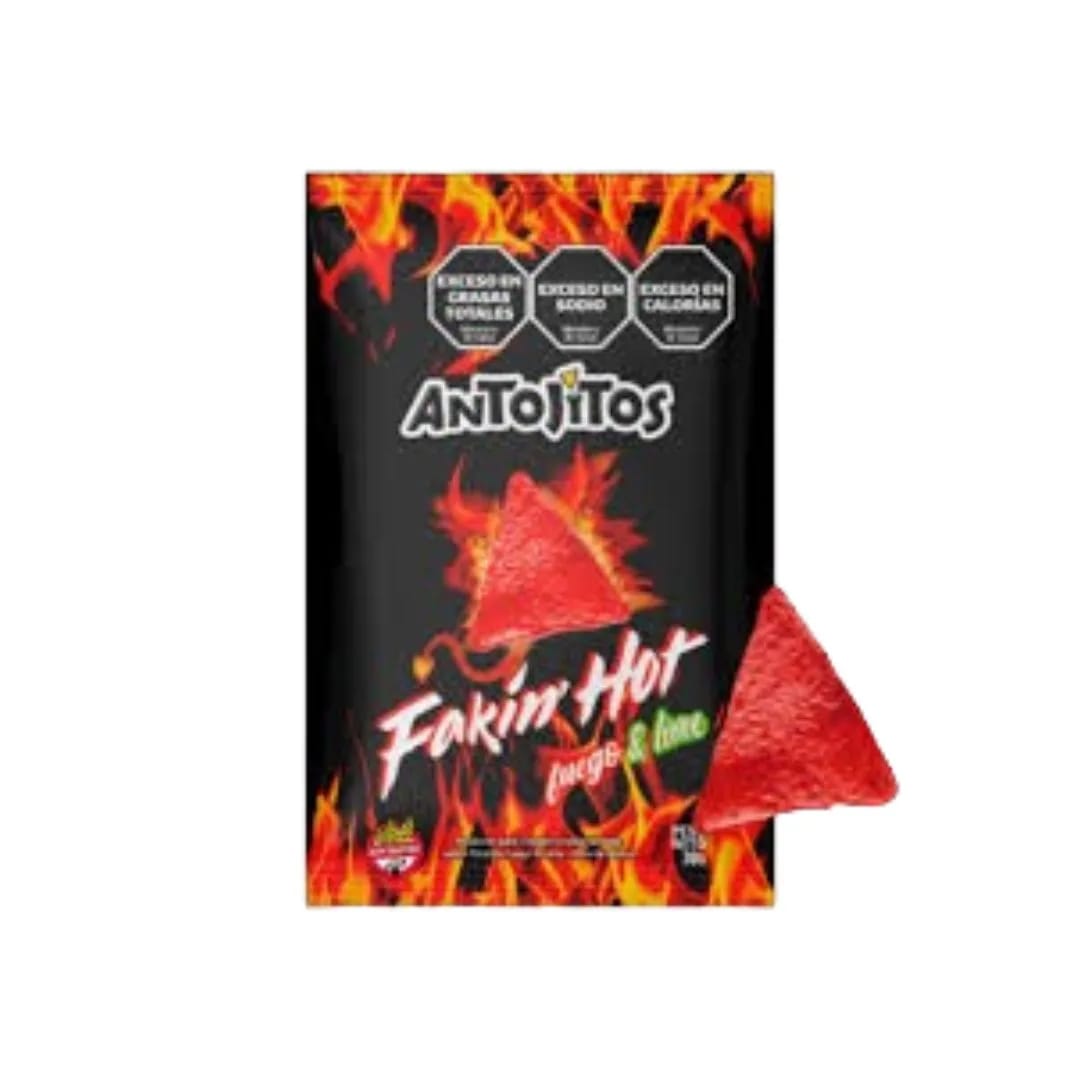 ANTOJITOS - Nachos Fakin Hot Rojo Fuego y Lima x 70Grs.