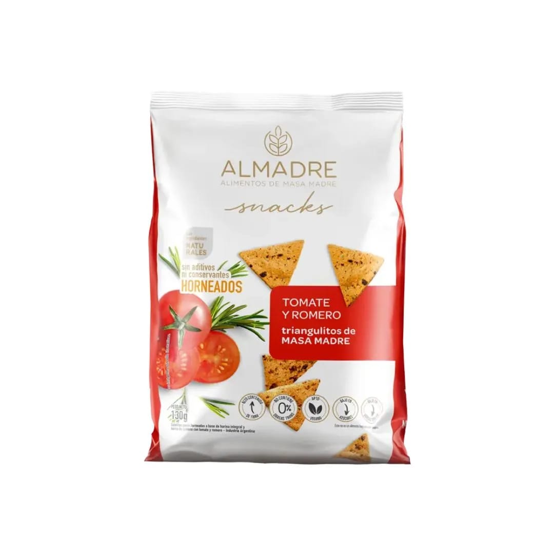 ALMADRE - SNACKS Tomate y Romero x 130gr