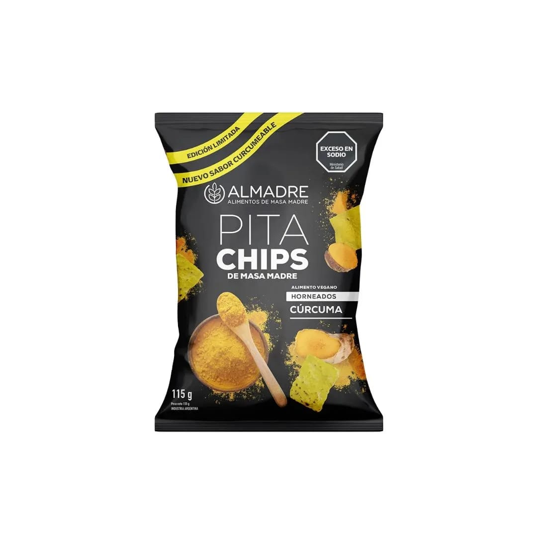 ALMADRE - PitaChips Masa Madre CURCUMA x 170gr
