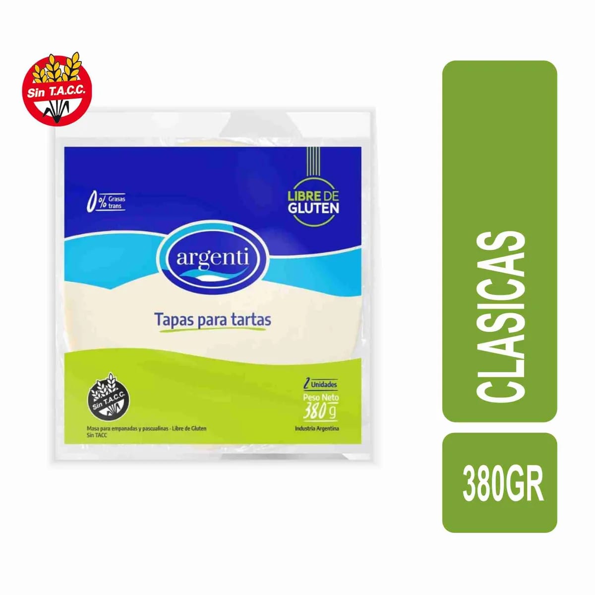 ARGENTI - Tapas  pascualinas SIN TACC 380gr