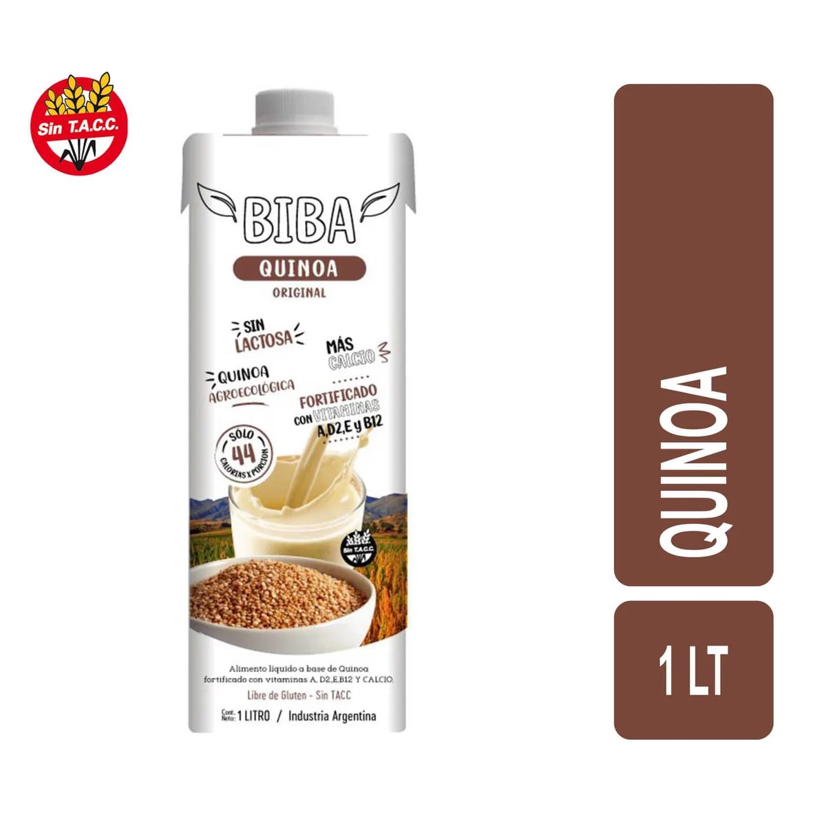 BIBA -Leche de Quinoa BIBA 1000 ml Sin TACC