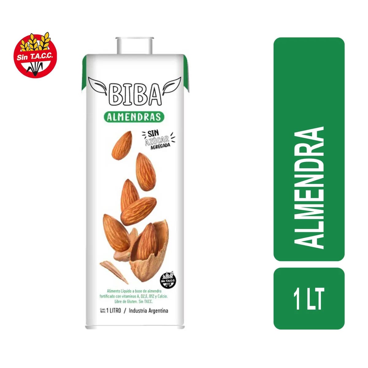 BIBA - Bebida de ALMENDRA *1000 ml* Sin TACC