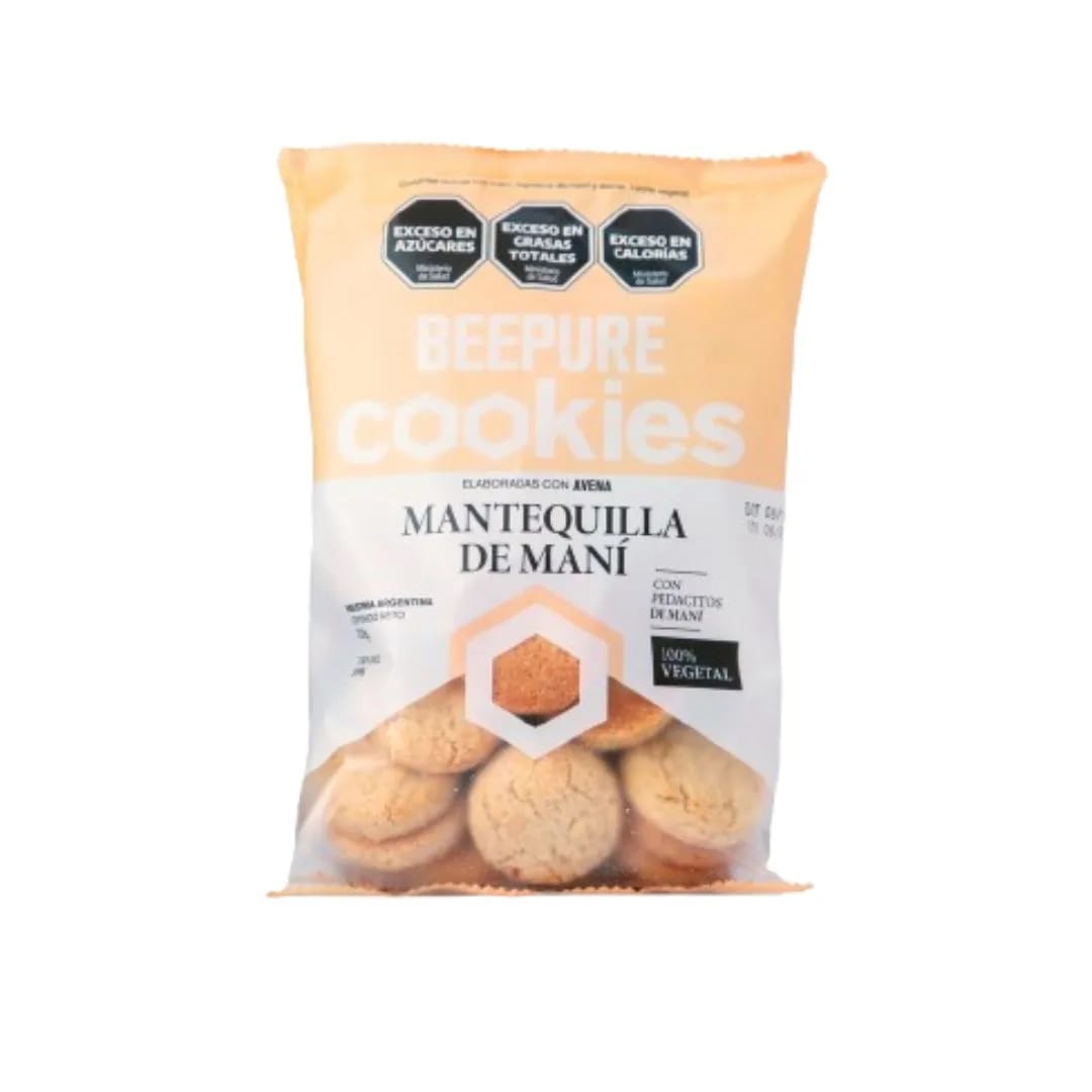 BEEPURE - Cookies Avena y Mantequilla de Mani 120gr