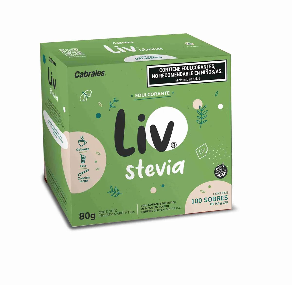 LIV - Edulc Stevia caja 100 unid x 0.8g