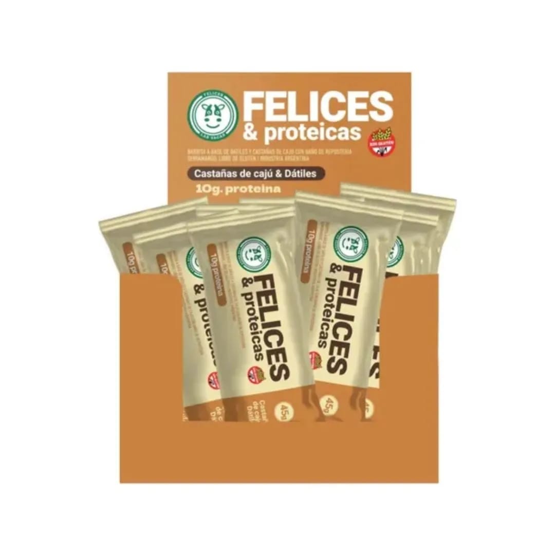 FELICES LAS VACAS - Barritas Proteicas de Castañas de Caju x 12un.