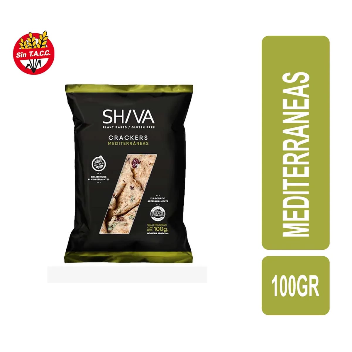 SHIVA - Crackers Mediterraneas 100g - SIN TACC