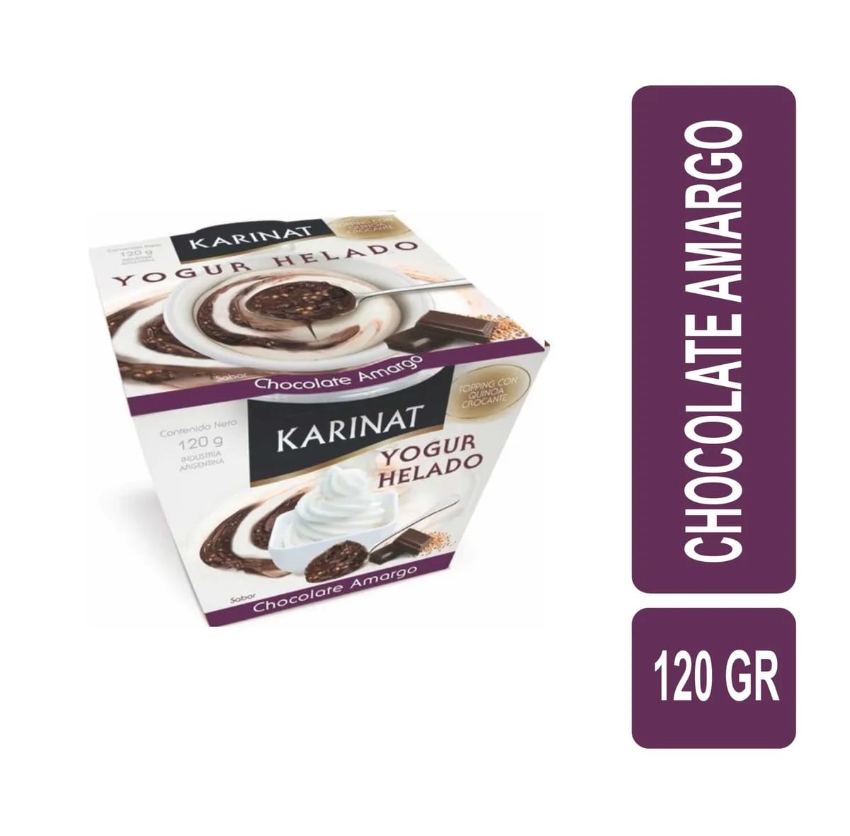 KARINAT- YOGUR HELADO Chocolate Amargo  Pote 120gr