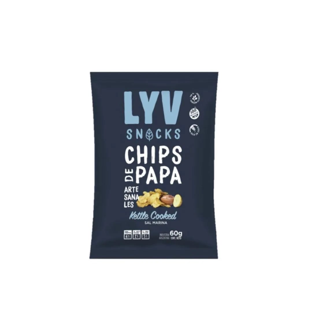 LYV - CHIPS PAPA SAL MARINA SIN TACC 60gr