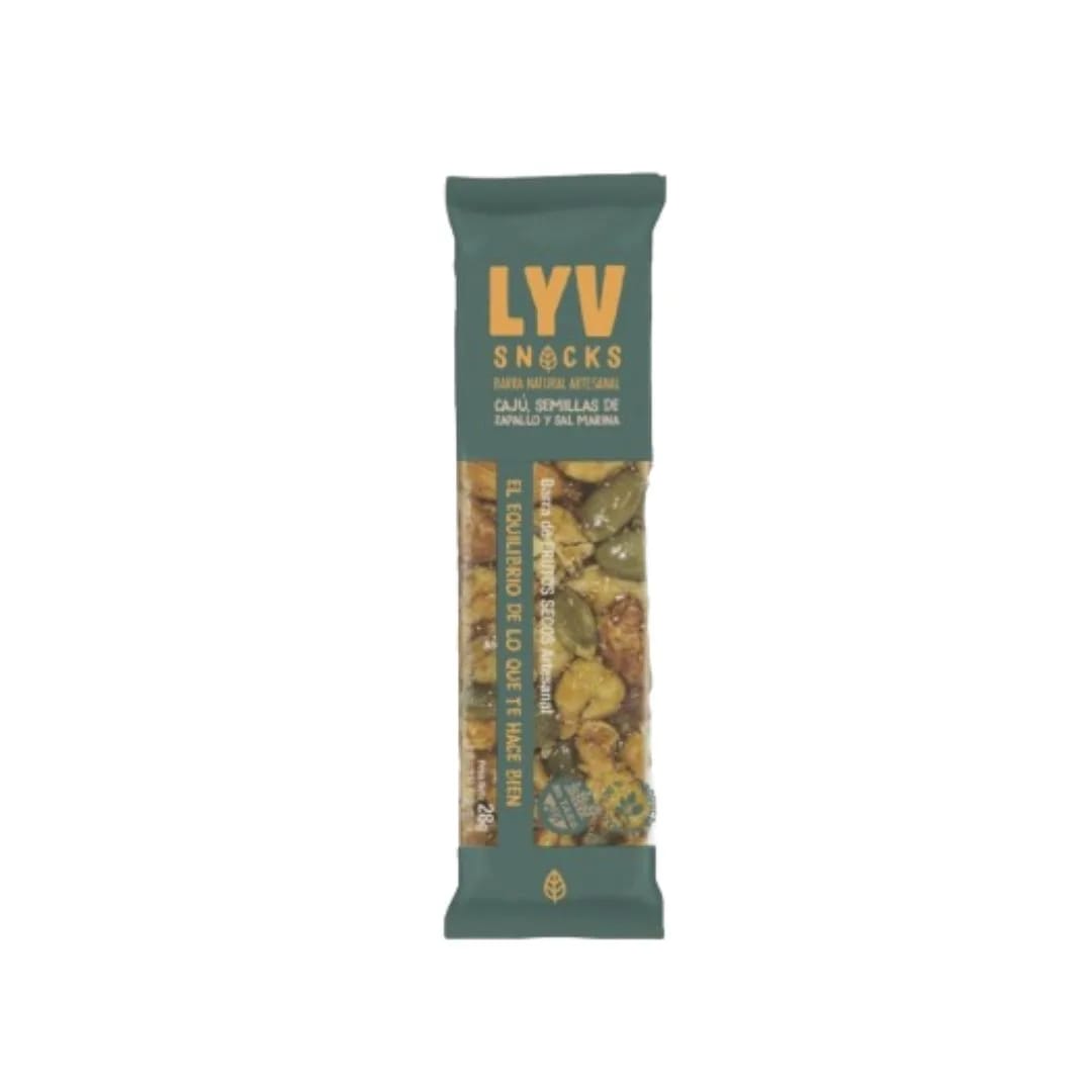 LYV - BARRA DE CAJU, ZAPALLO Y SAL MARINA 30gr X 18un