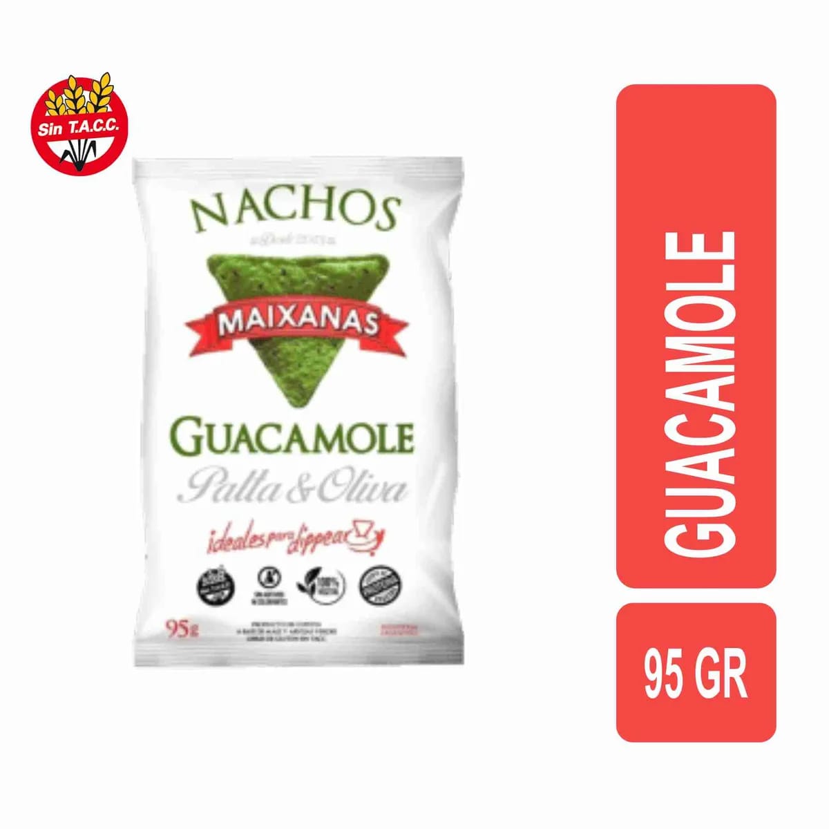 MAIXANAS - Nachos Guacamole x 95 Gr