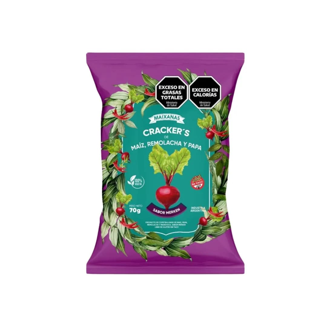 MAIXANAS - Crackers de Remolacha sabor Merken x 70Grs.