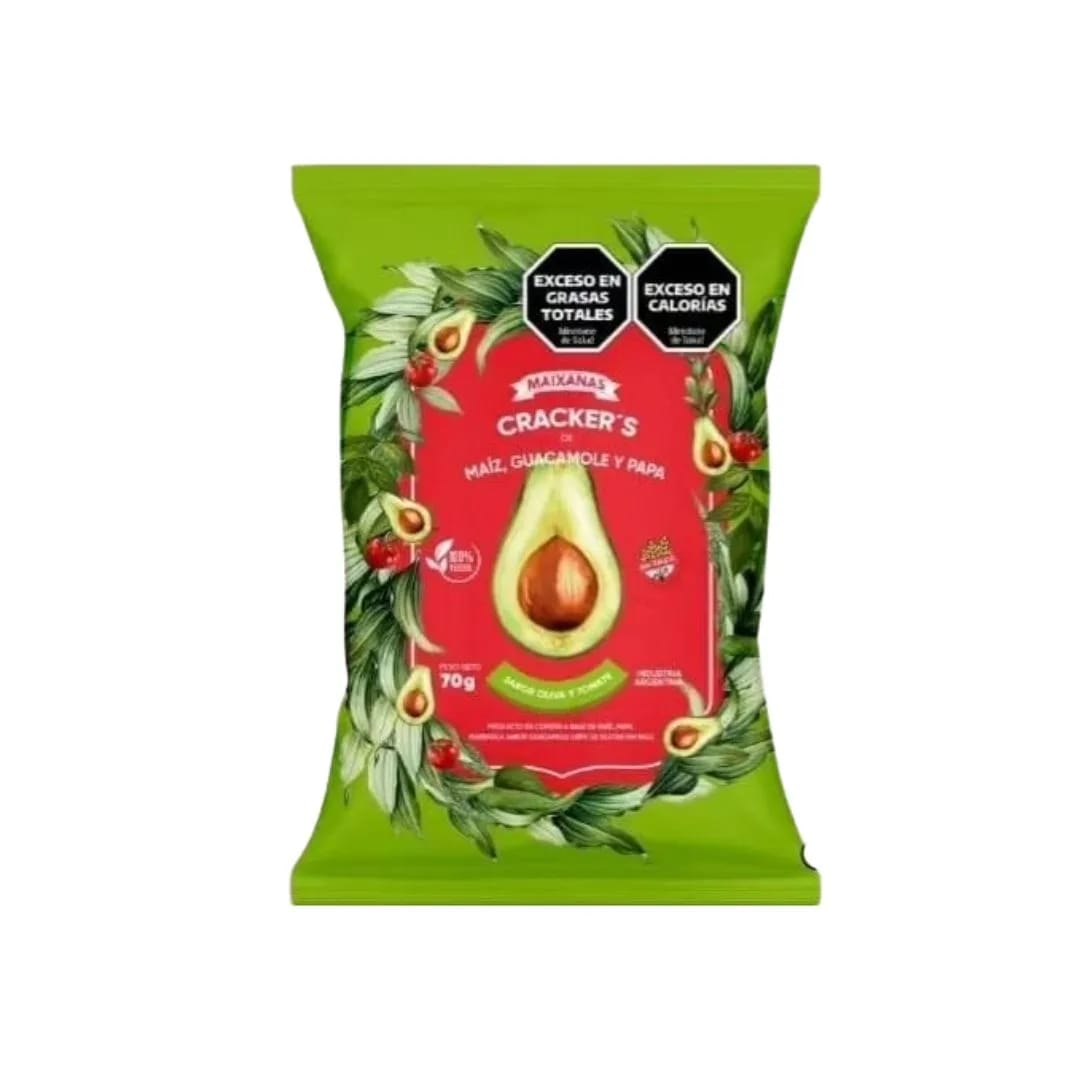 MAIXANAS - Crackers de Maiz Guacamole Papa x 70Grs.