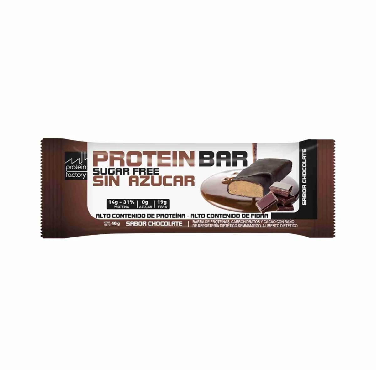 Protein Bar SIN AZUCAR x 46 g Chocolate x 12u