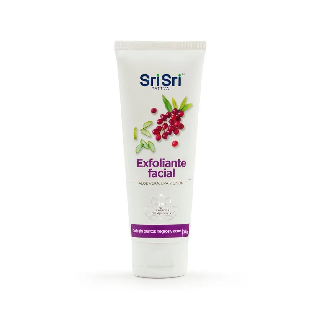 SRI SRI - Exfoliante con extractos de Aloe Vera, Rosa, Pepino y Limón 100g
