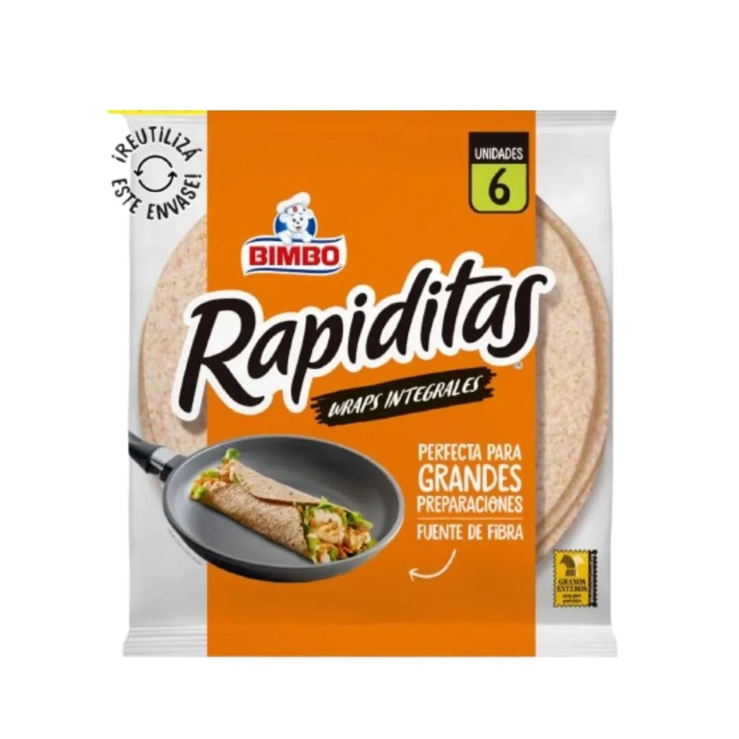 BIMBO - Rapiditas Wraps Integrales 6un x 470gr.