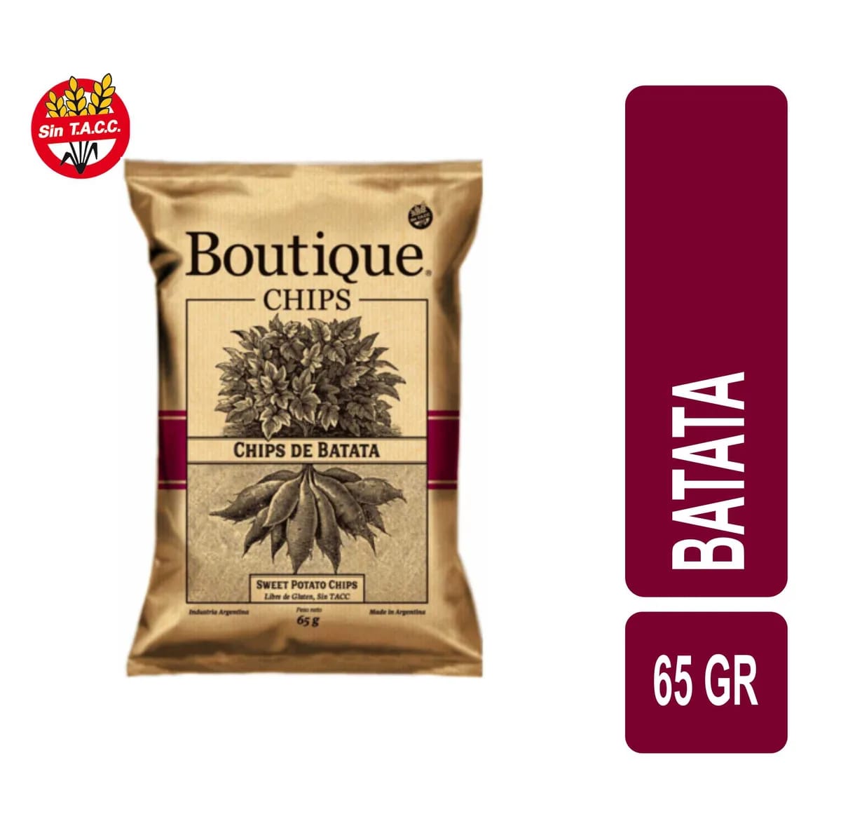 BOUTIQUE CHIPS-Batata x 65 g SIN TACC