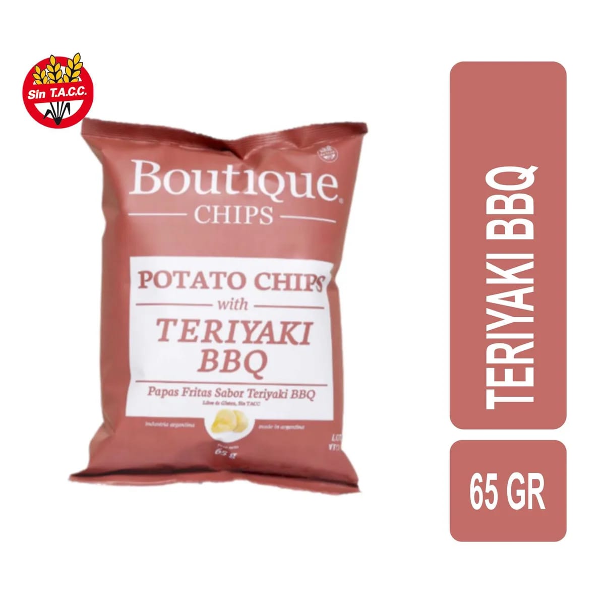 BOUTIQUE CHIPS- Teriyaki BBQ x 65 g SIN TACC