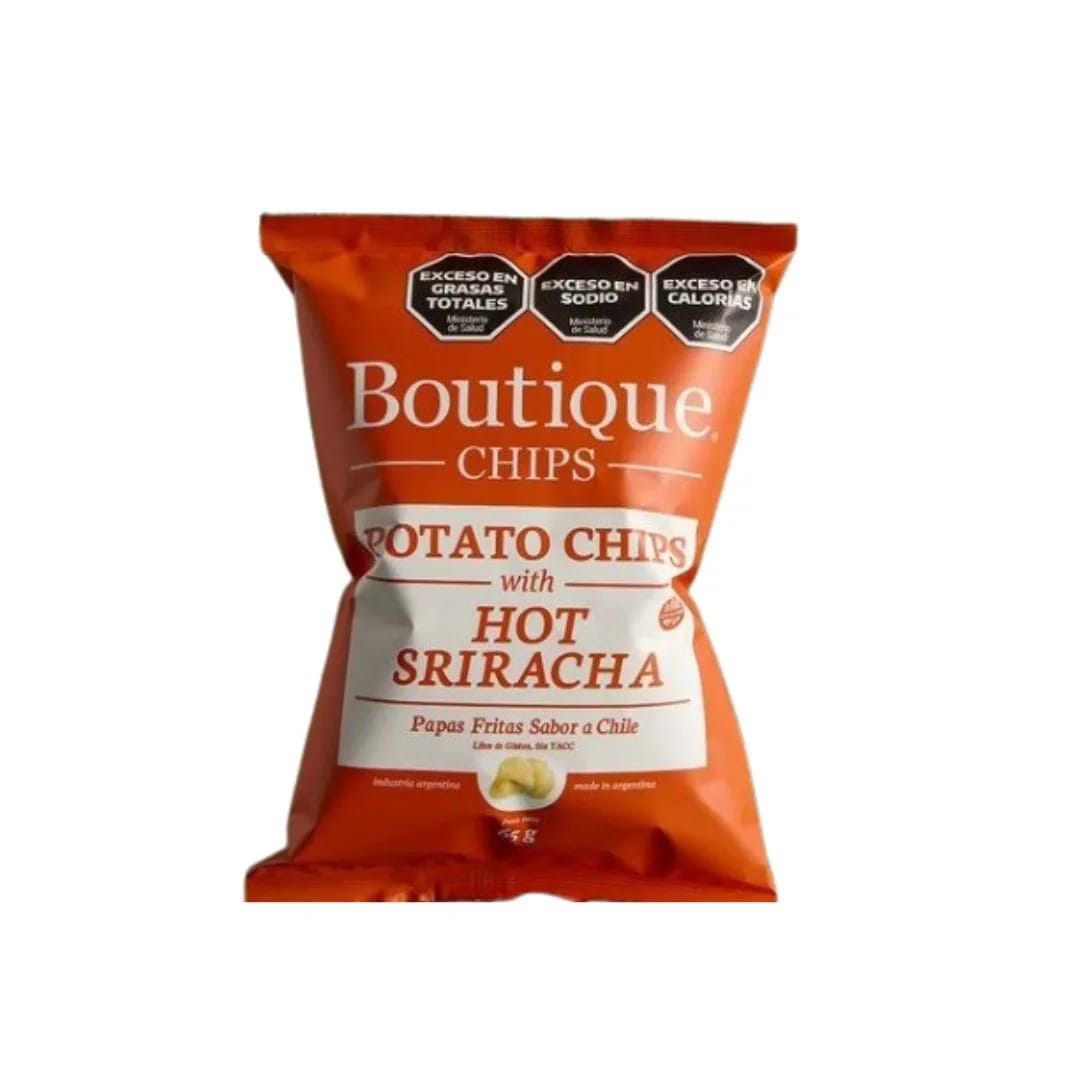 BOUTIQUE CHIPS - Papas Sabor Hot Sriracha 65Grs.