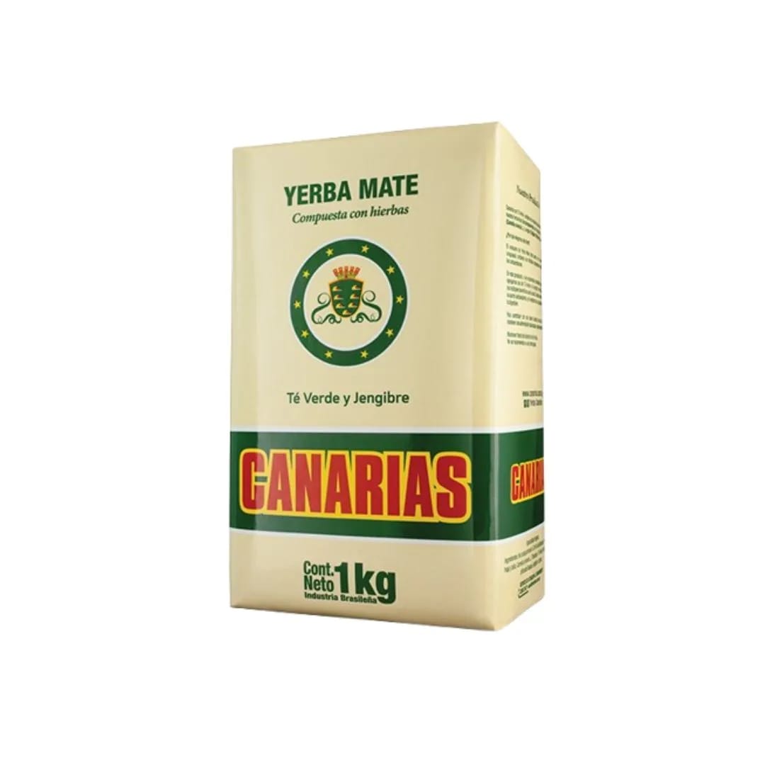 CANARIAS - Yerba mate Te Verde y y Jengibre x 1Kg
