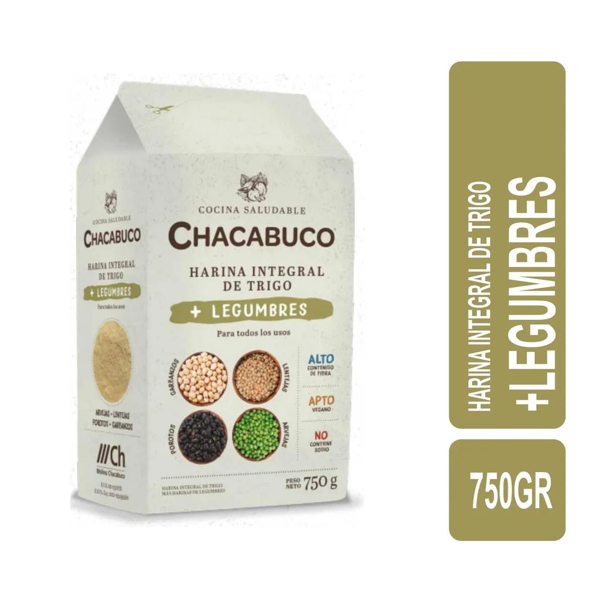 CHACABUCO - Harina Integral + Legumbres x 750Grs.