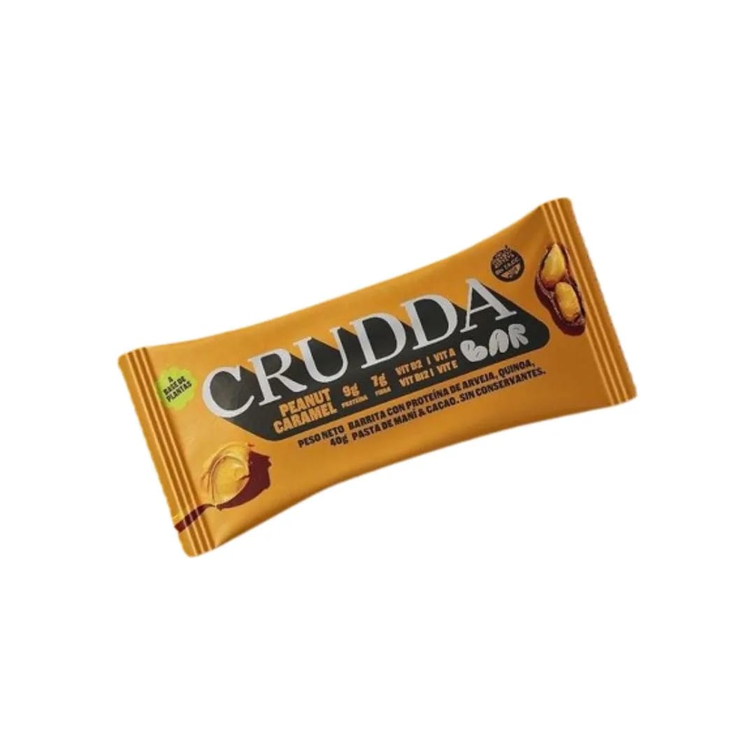 CRUDDA - Barritas sabor PEANUT CARAMEL 10 unid x 40grs