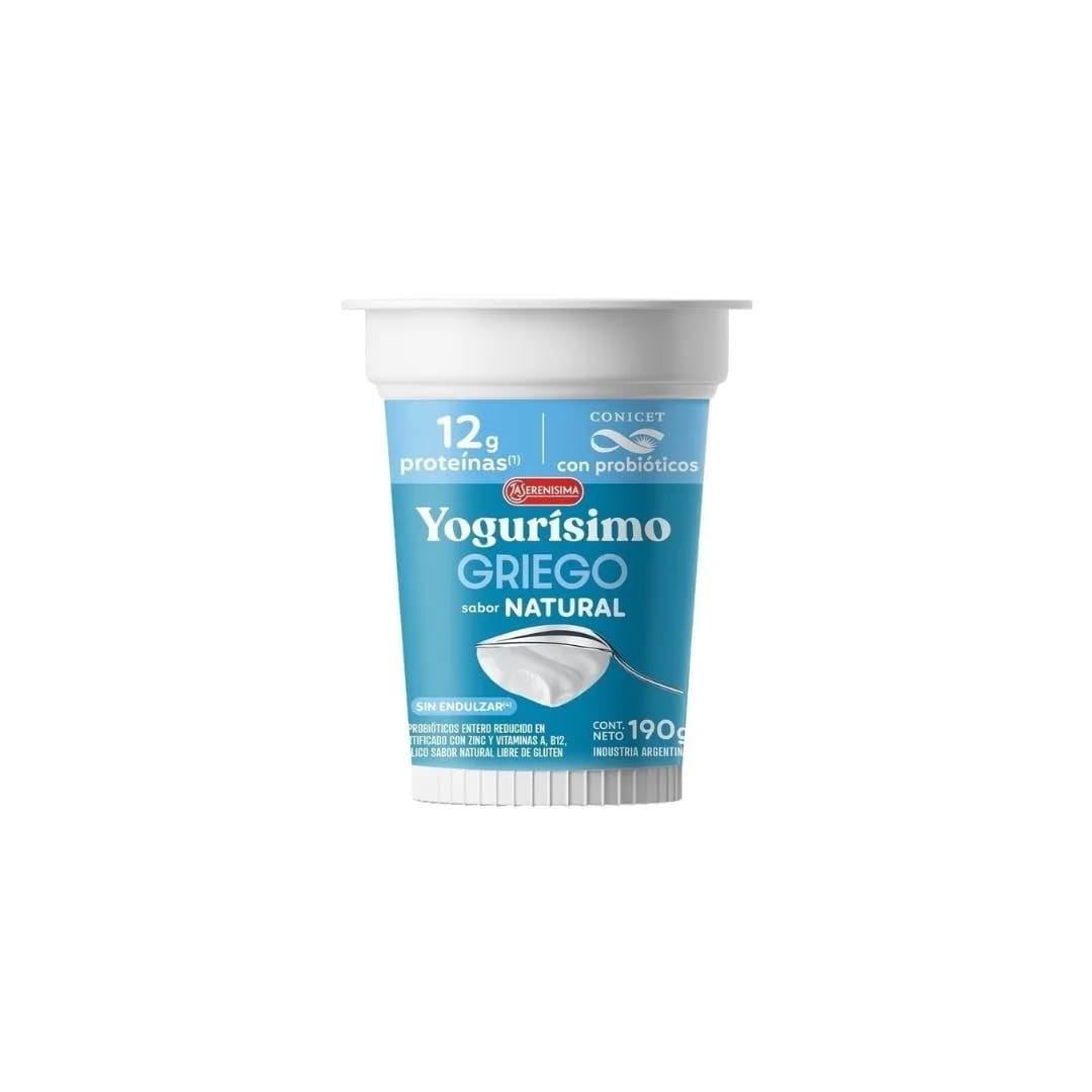 LA SERENISIMA - Yogurisimo Griego Natural s/end 190grs.