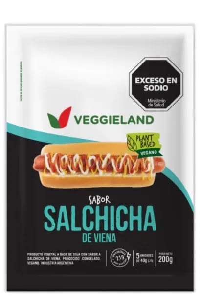 VEGGIELAND-Salchicha vegana 5u 200gr