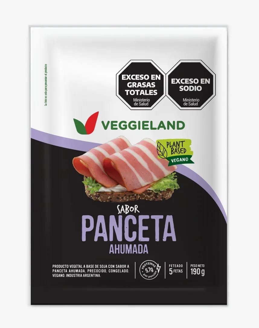 VEGGIELAND-Panceta vegetal ahumado feteado 190gr