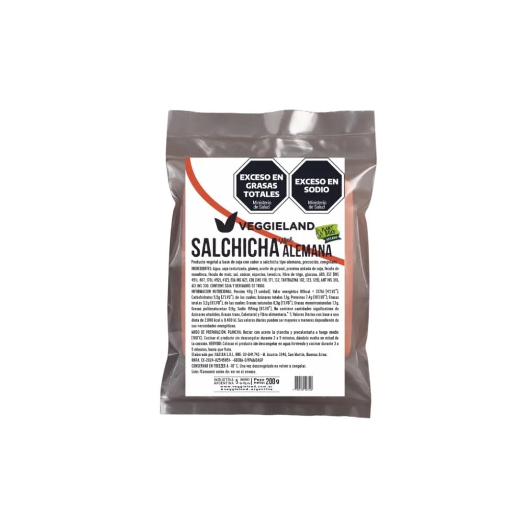 VEGGIELAND - Supersalchicha Alemana FS 28 unid x72gr.