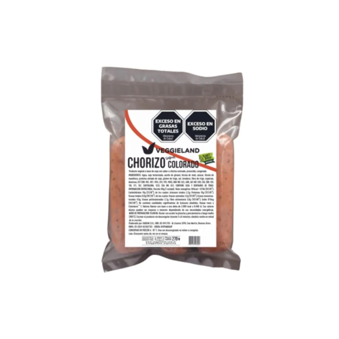 VEGGIELAND - Chorizo colorado 3 unid x 90gr