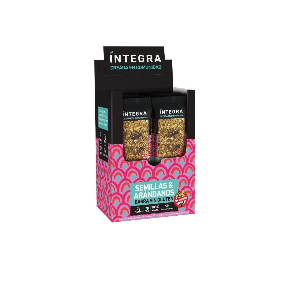 INTEGRA - BARRA Semillas Arándanos Sin Tacc 27gr x 10u