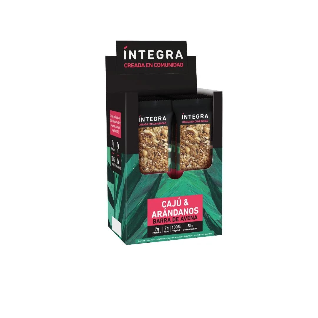 INTEGRA - BARRA Avena Cajú Arándanos 44gr x 10u