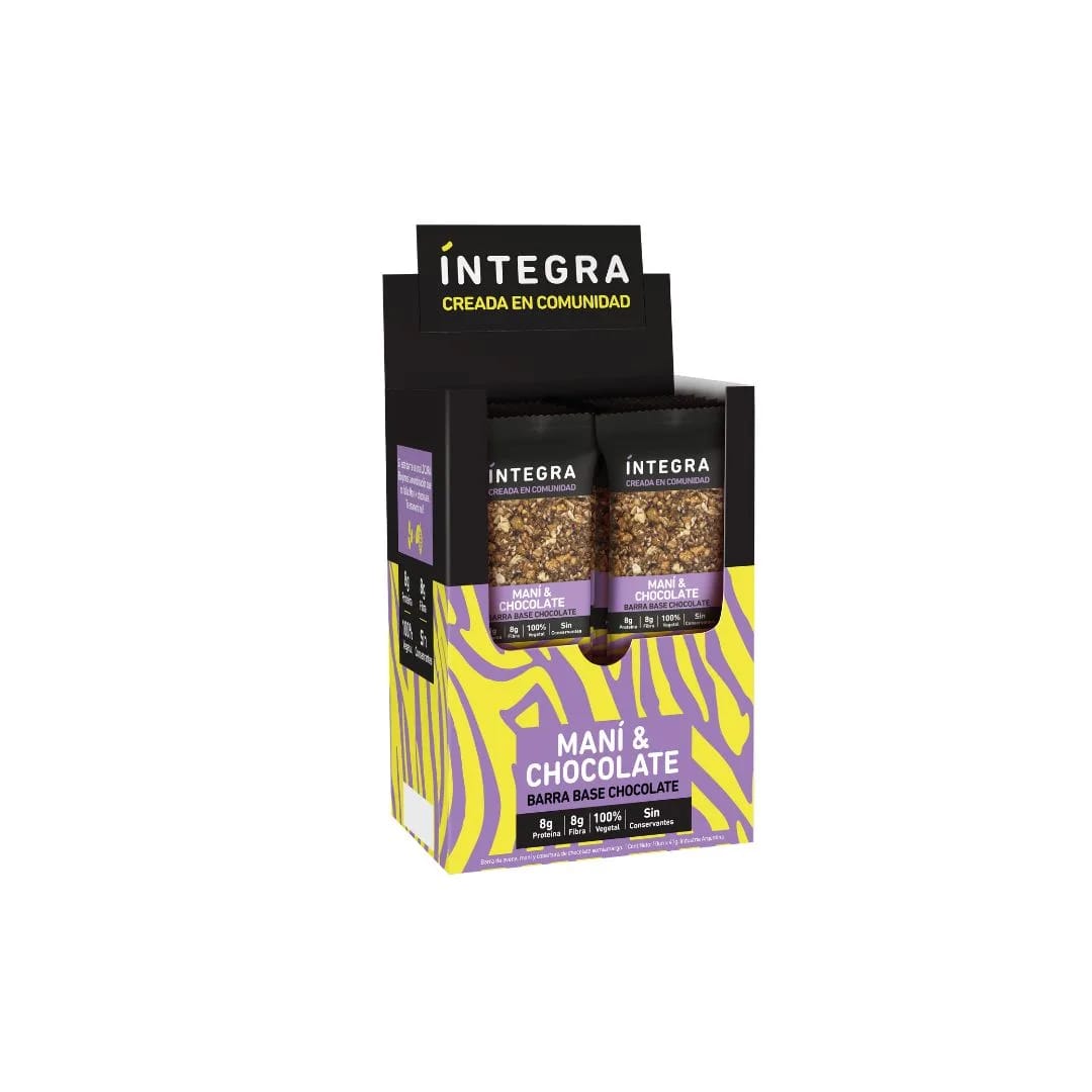 INTEGRA - BARRA Base Chocolate Maní Chocolate 41gr x 10u