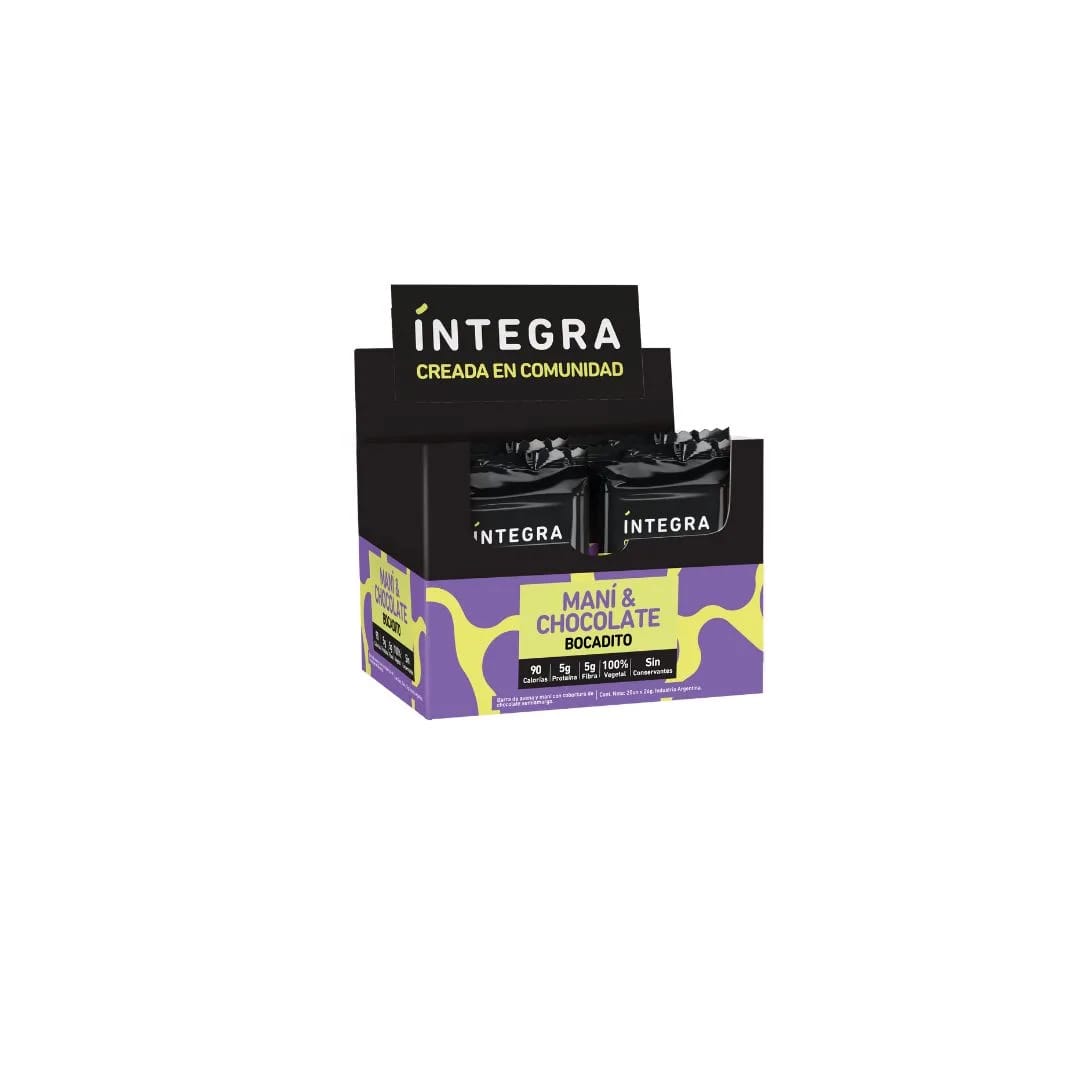 INTEGRA - BOCADITO Maní Chocolate 26gr x 20u