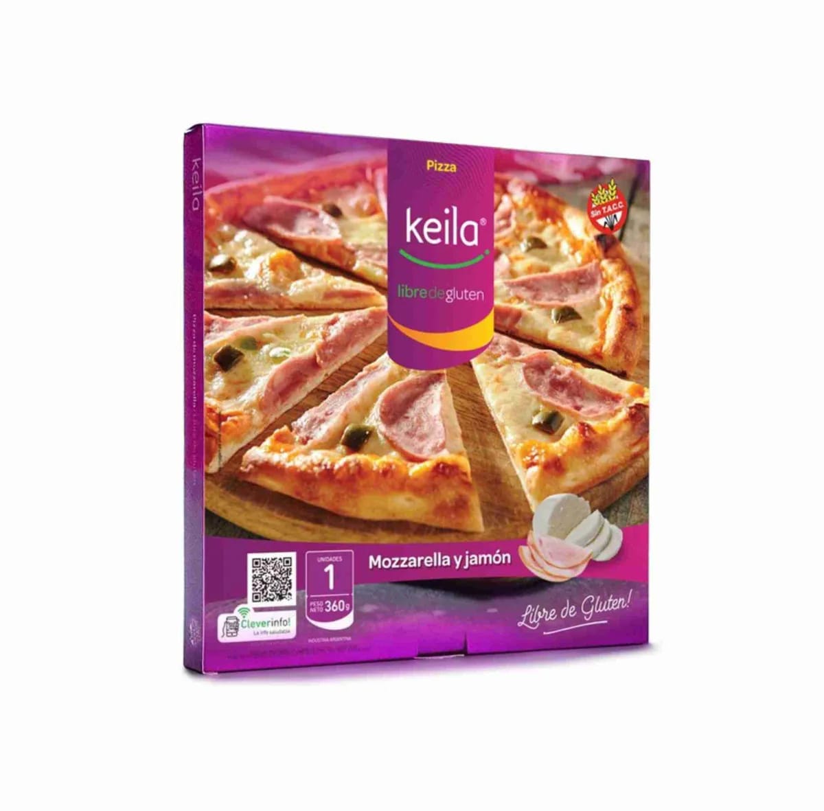 KEILA - Pizza Muzza + Jamon Gluten Free