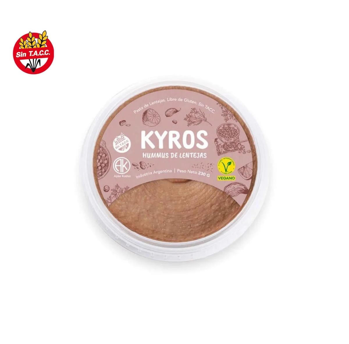 KYROS - Hummus de Lentejas S/Tacc x 230 gr