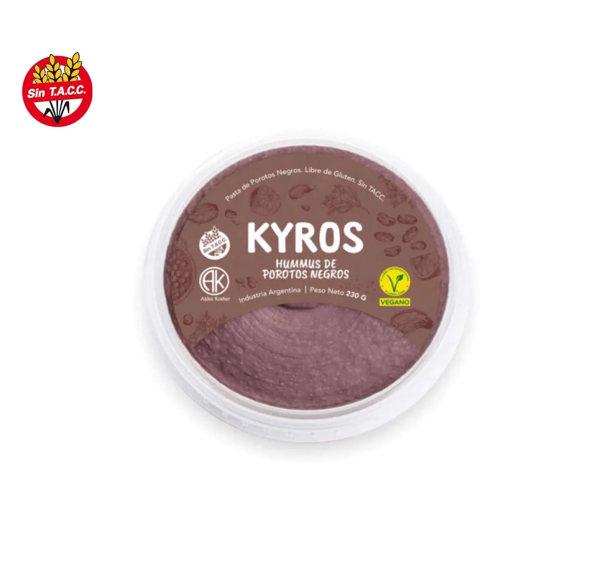 KYROS - Hummus de Poroto Negro S/Tacc x 230gr