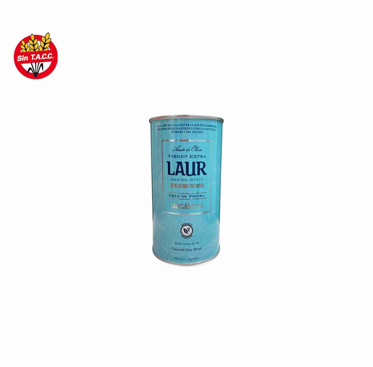LAUR - Aceite Cruz de Piedra ORGANICO LATA celeste 500 ml