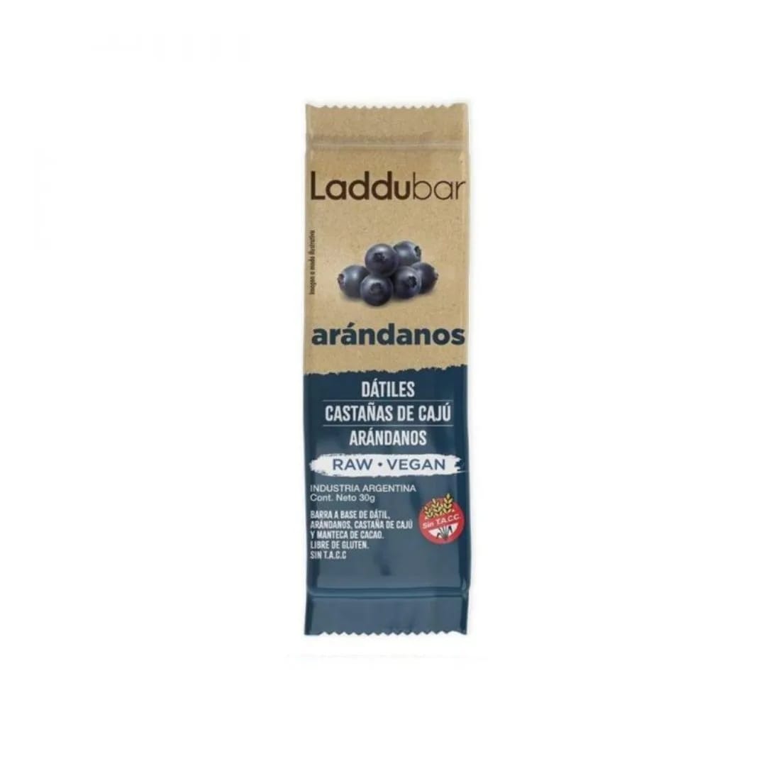 LADDU BAR - Barra Datiles Arandanos 30g x 12 un.