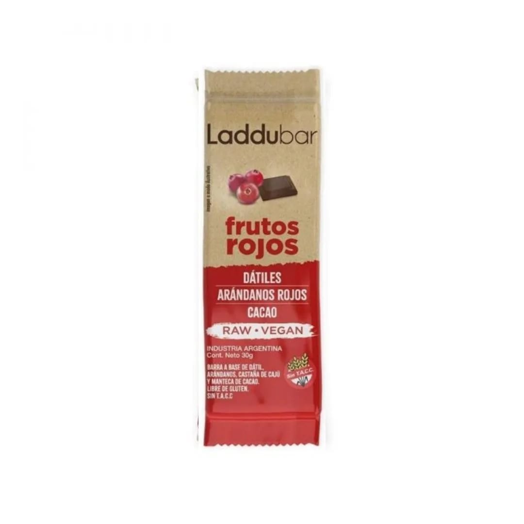 LADDU BAR - Barra Datiles Frutos Rojos 30g x 12u