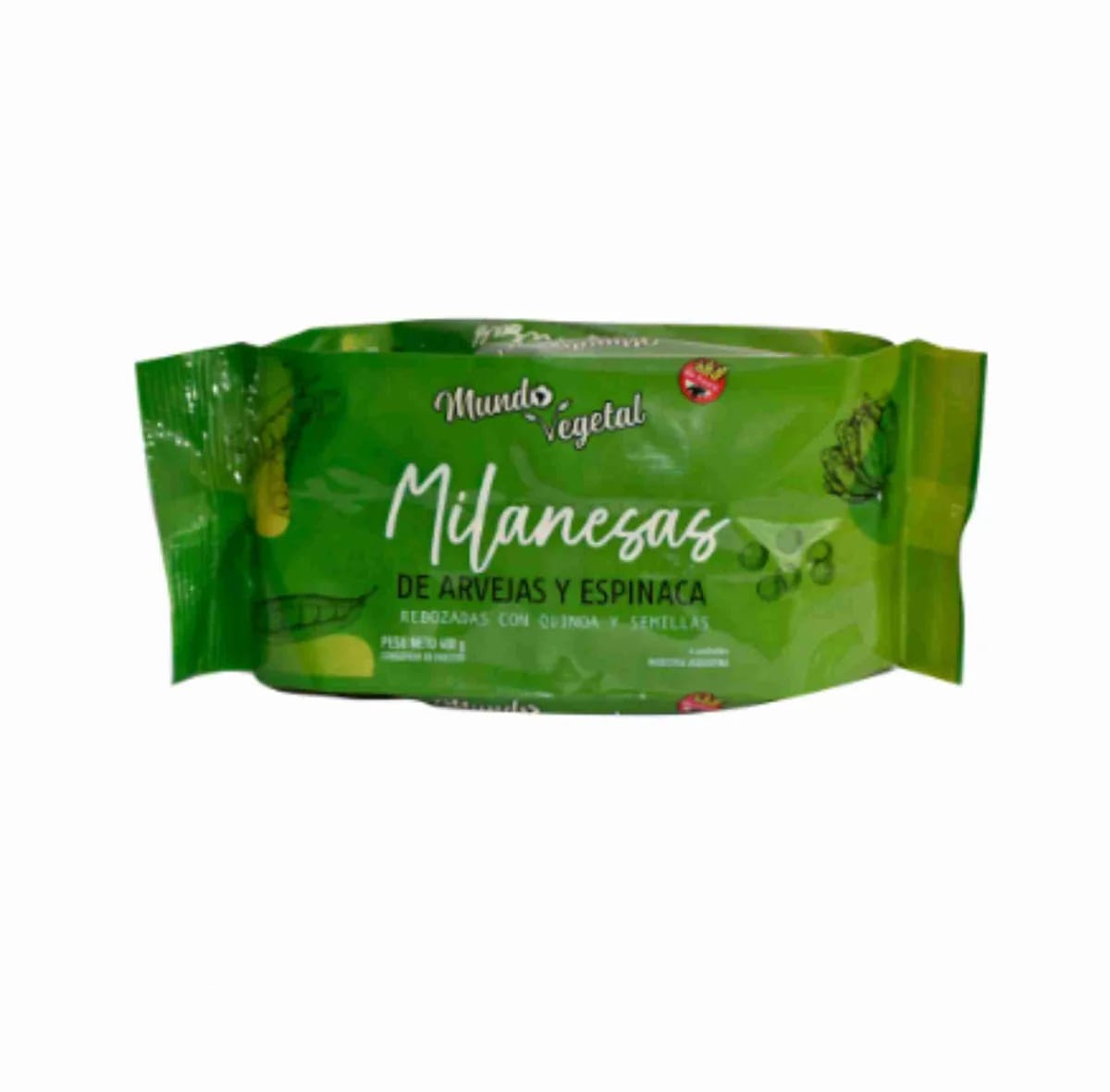 MUNDO VEGETAL - Milanesas de ARVEJA sab ESPINACA x4u 400g