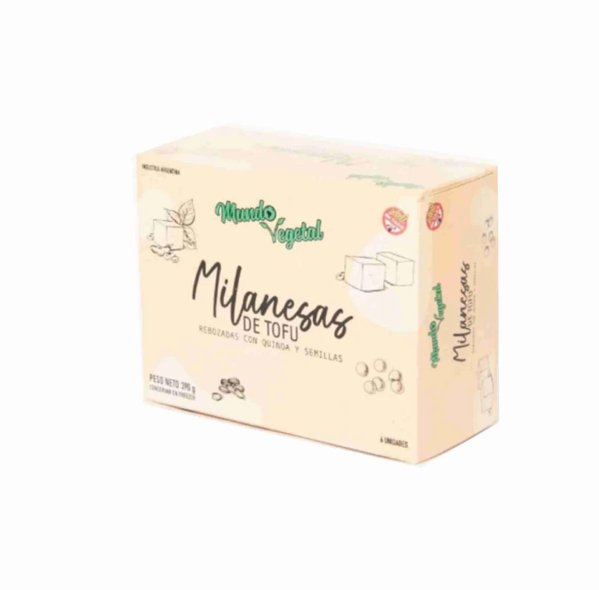 MUNDO VEGETAL - Milanesas de tofu x 6un 390Grs