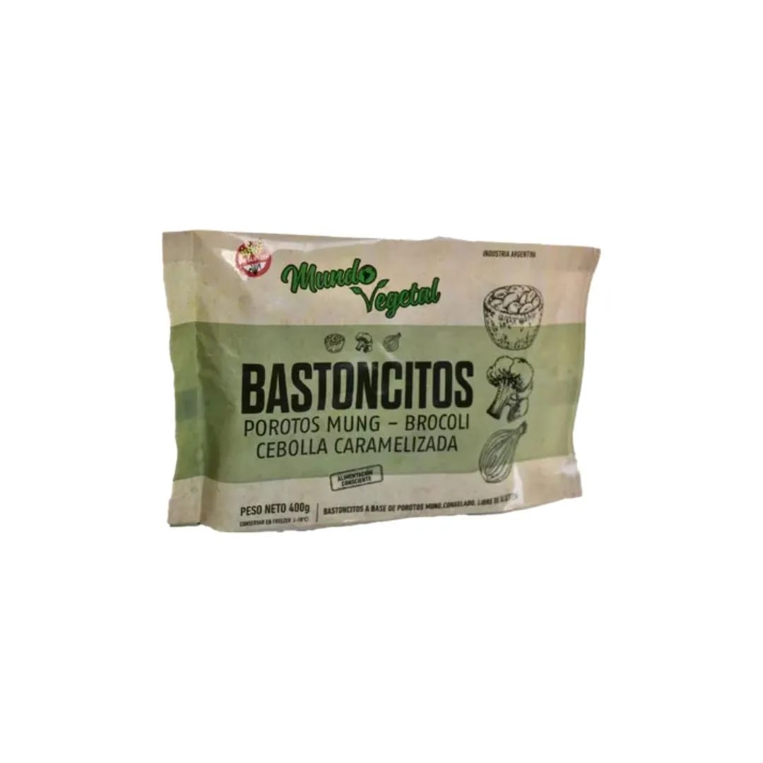 MUNDO VEGETAL - Bastoncitos de Cebolla Caramelizada y Brocoli x 10u 400g
