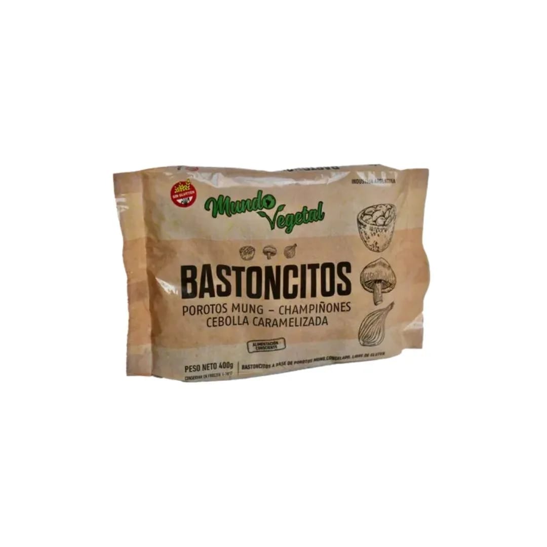 MUNDO VEGETAL - Bastoncitos de Cebolla Caramelizada y Champigñones 10u x400G.