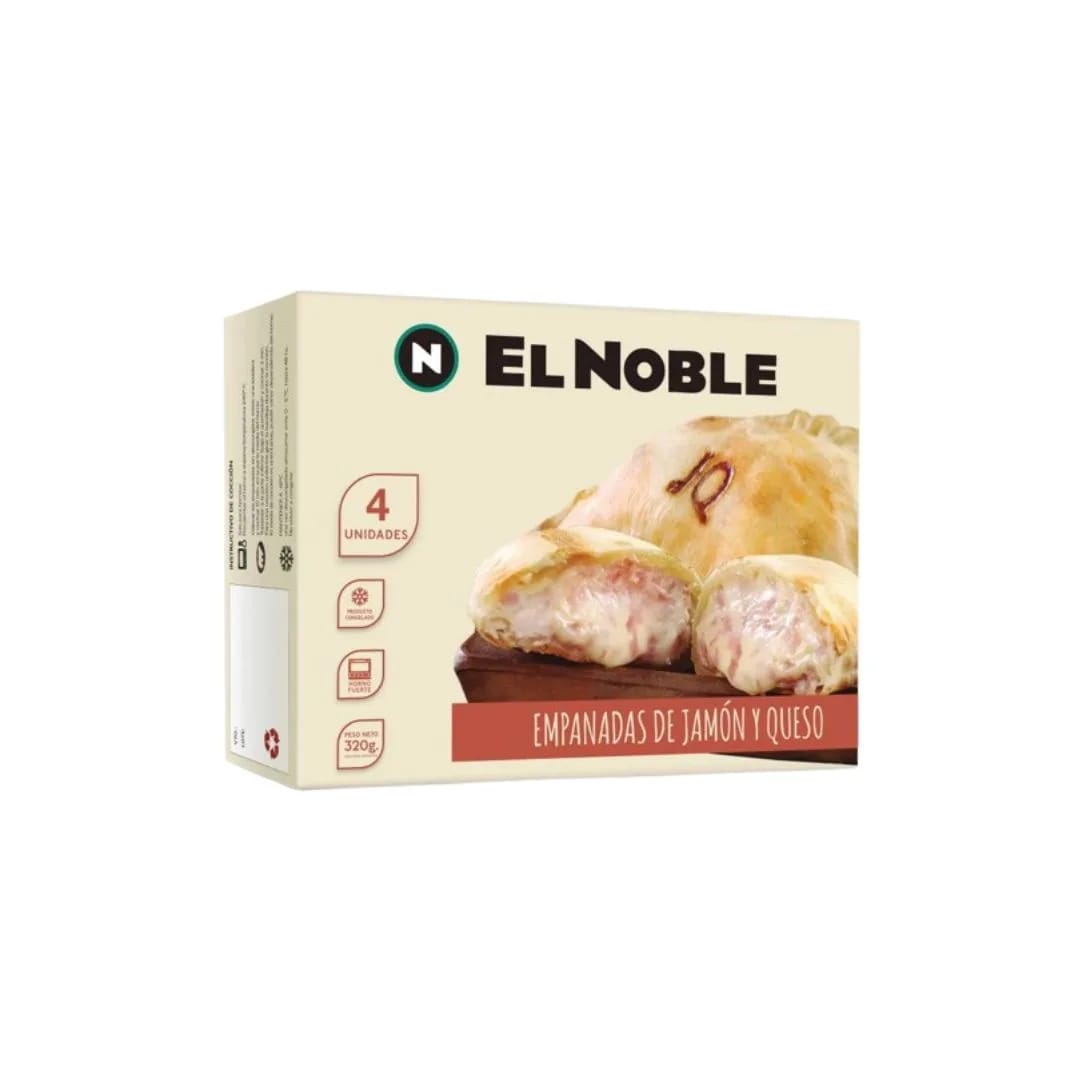 EL NOBLE - Empanadas de Jamon y Queso 4 unid x 320Grs.