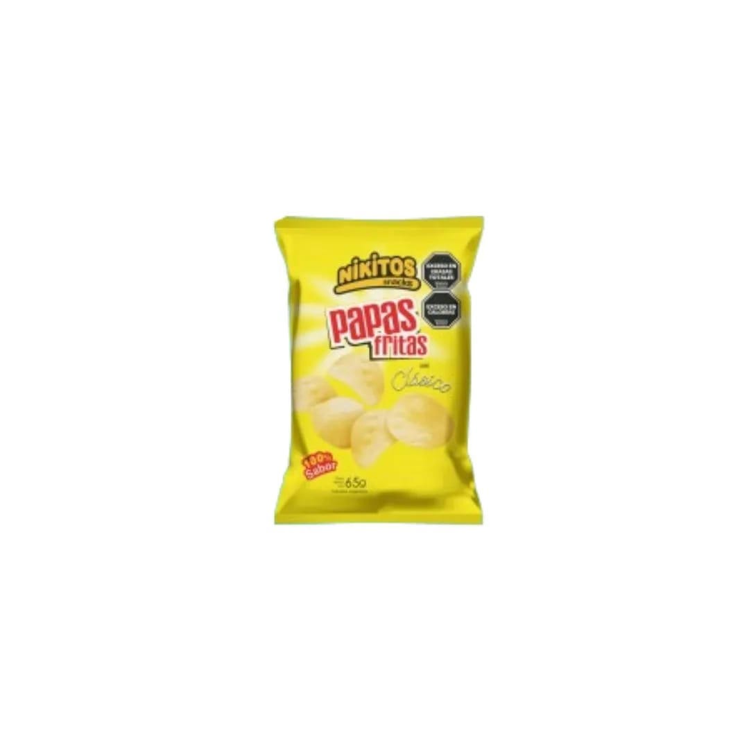 NIKITOS - Papas Fritas Corte Clasico 65gr x 30 unid
