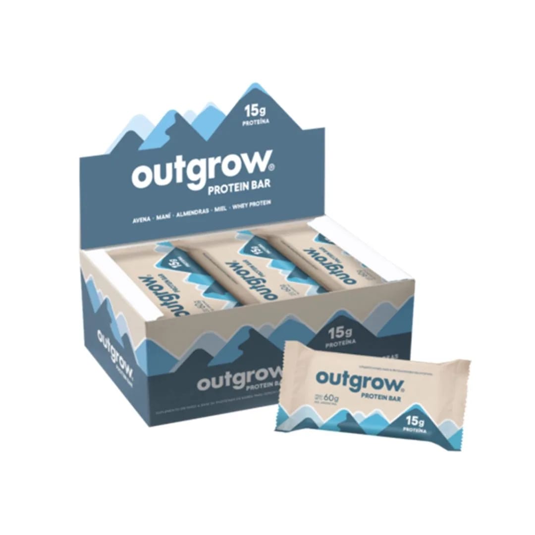 OUTGROW - BARRAS PROTEICAS Mani Almendras y Miel 12un x 60gr.