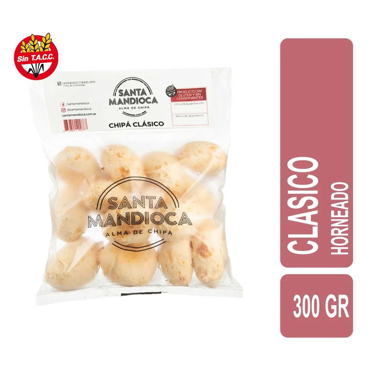 SANTA MANDIOCA - Chipá Clásico Horneado congelado 300gr
