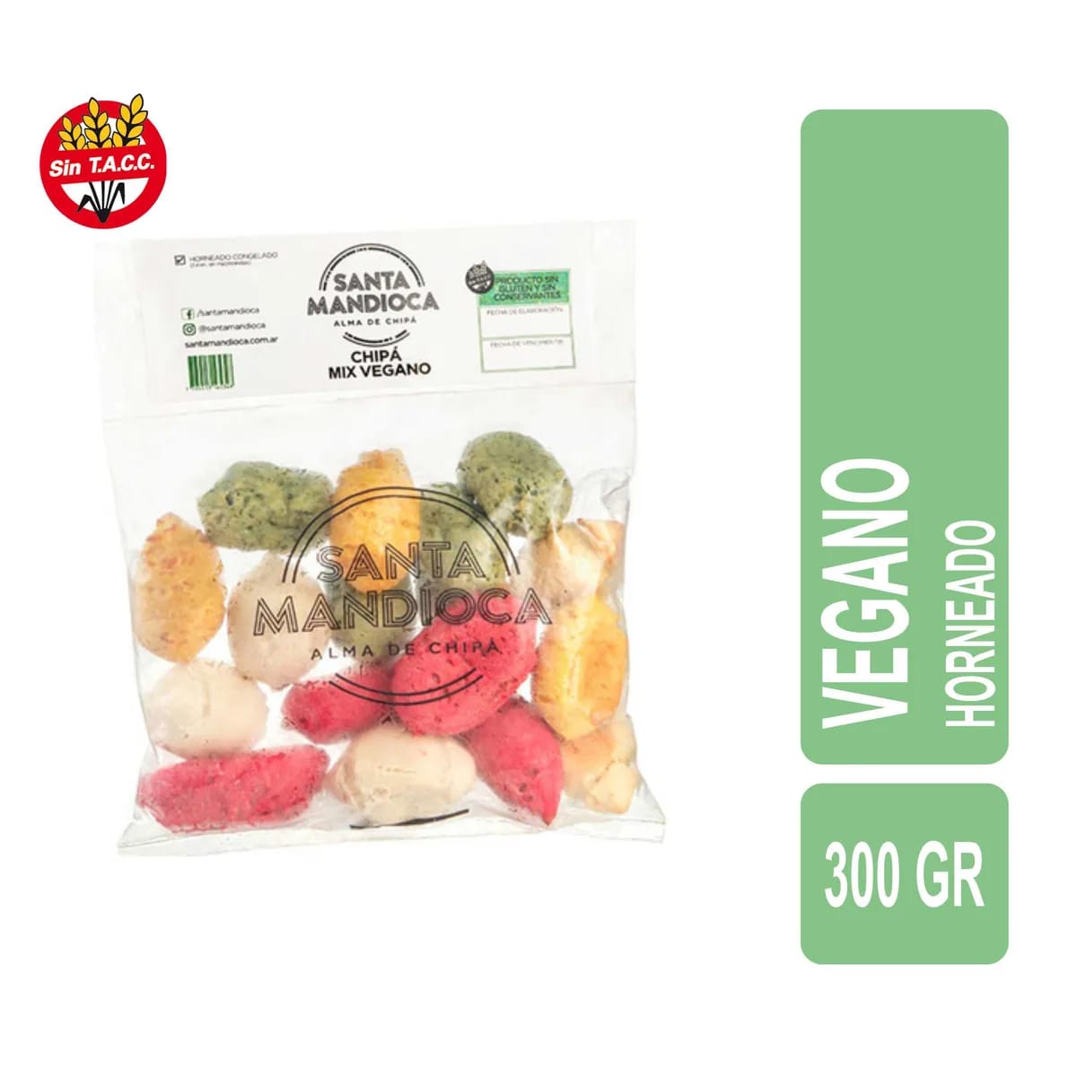 SANTA MANDIOCA - Chipá Mix Vegano Horneado congelado 300gr
