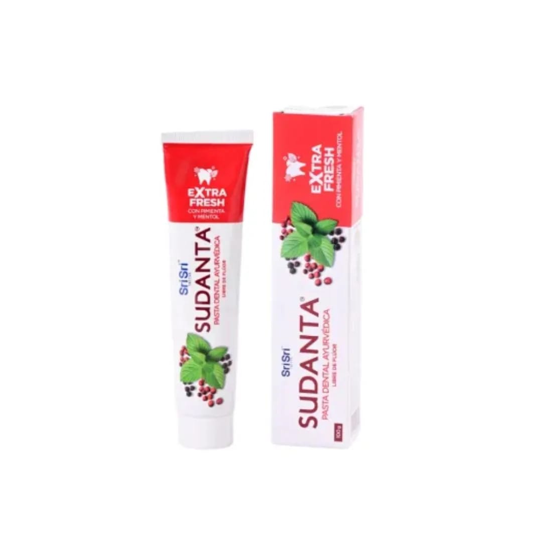 SRI SRI - Sudanta - Pasta Dental Pimienta Mentol "ROJA" EXTRA FRESH 50gr.